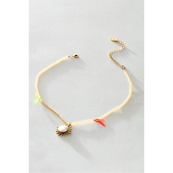 Free People Ariana Ost Sunlight Choker in Citrine NWT Sun Charm Bohemian Dainty - Picture 6 of 16